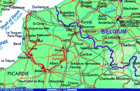 Somme Battlefields and Picardy - click to close