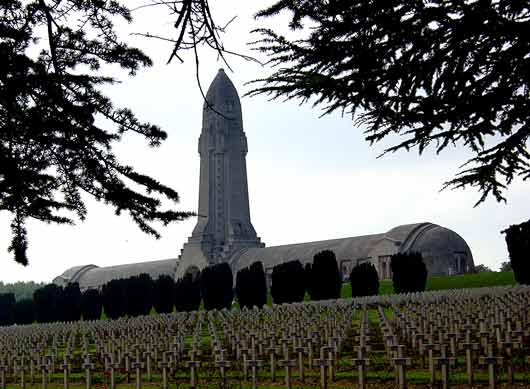 French war dead Ossuary at Douaumont - click to close