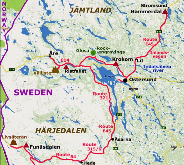 Åre to Östersund, Hammerdal and Strömsund